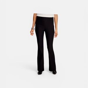 New Chicos Wide Waistband Ultra Flare Perfect Stretch Pants Black Size 3.5 XL 18